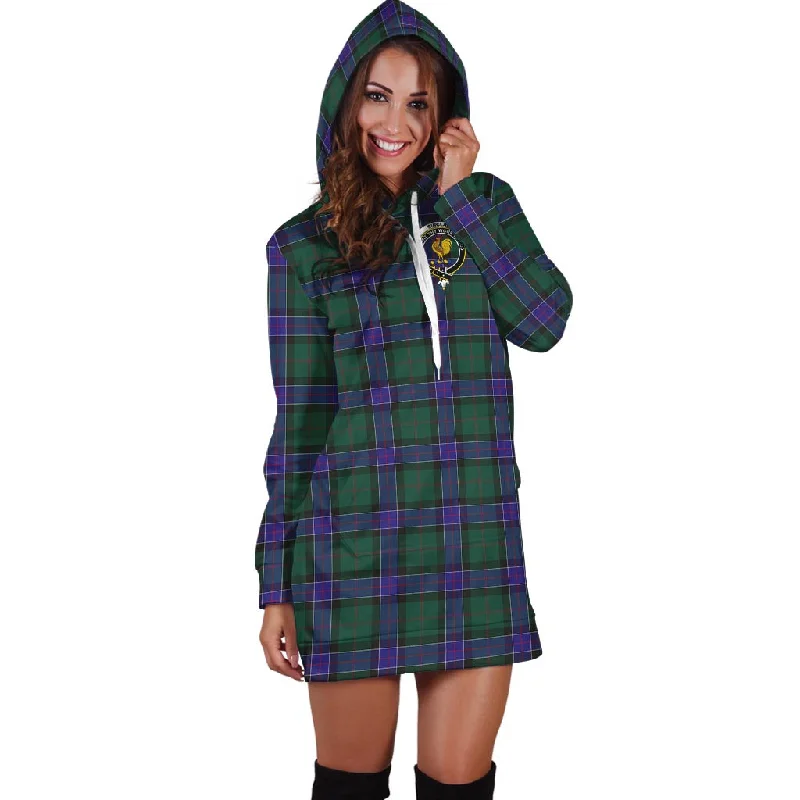 Weekend Flash Sale Sinclair Hunting Modern Tartan Hoodie Dress with Family Crest