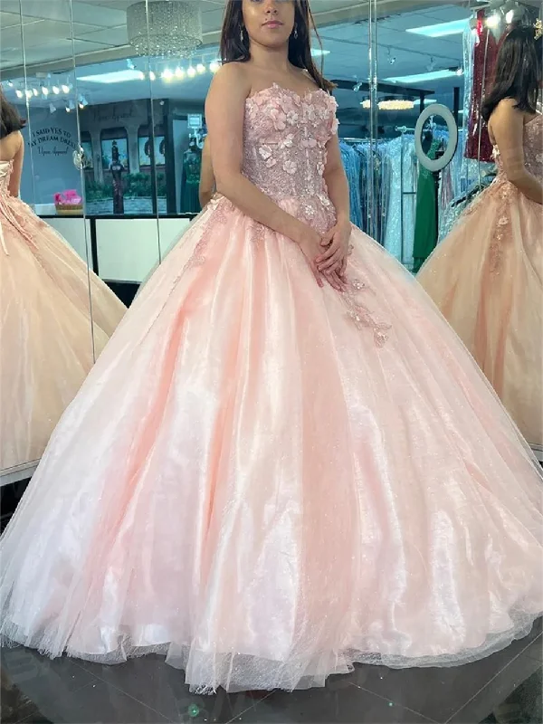 Lowest Prices stylish dressPink 3D Floral Lace Strapless Ball Gown Strapless Appliqued Quinceanera Dress 2024 New Arrival Vestidos De 15 Quinceañera Lowest Prices stylish dressPink 3D Floral Lace Strapless Ball Gown Strapless Appliqued Quinceanera Dress 2024 New Arrival Vestidos De 15 Quinceañera