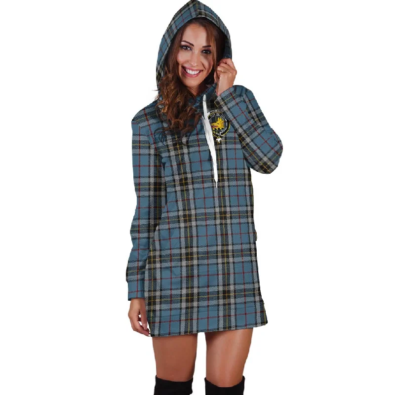 Warehouse Sale MacTavish Dress Tartan Hoodie Dress with Family Crest