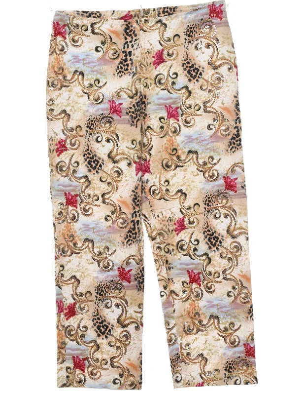 Paisley Pattern Trousers - W30 L24