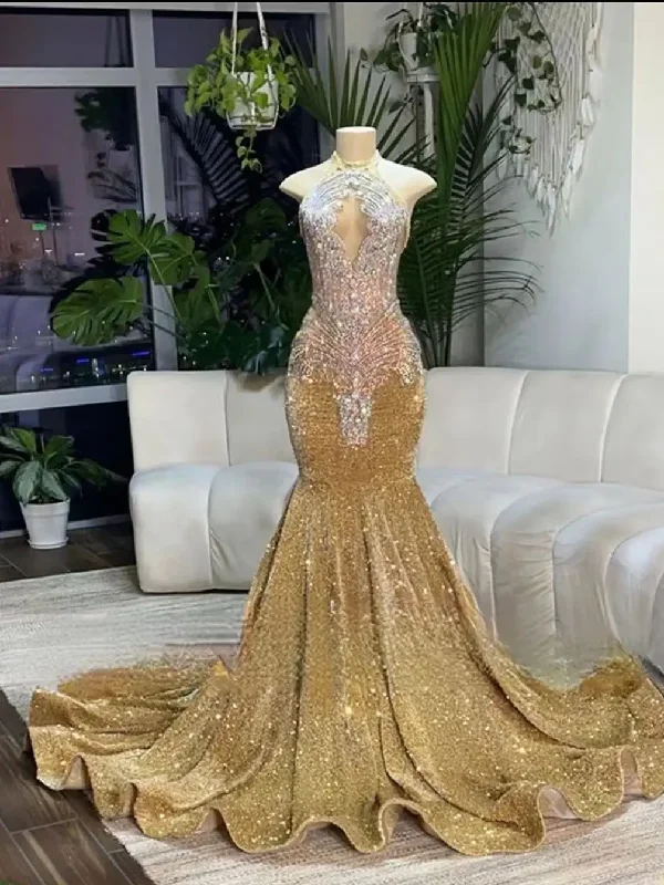 Super Bargain fitted cocktail dressCustom Champagne Sequin Halter Prom Dress Elegant Silver Crystal Beading Mermaid Luxury Formal Evening Gowns Super Bargain fitted cocktail dressCustom Champagne Sequin Halter Prom Dress Elegant Silver Crystal Beading Mermaid Luxury Formal Evening Gowns