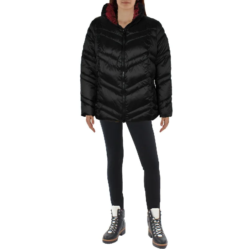 cozy fleece coatWomens Quilted Short Puffer Jacket