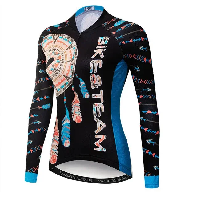 Unbeatable Prices versatile gym hoodieBlack Bike Team Women's Long Sleeve Cycling Jersey