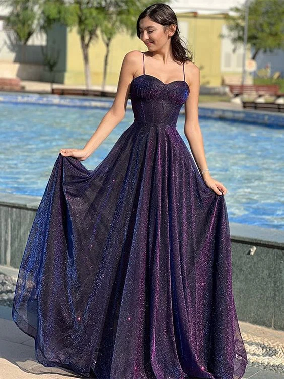 Amazing Deals wrap-around dressElegant Spaghetti Straps A-Line Tulle Long Prom Dresses