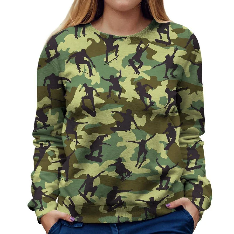 chic fitness hoodieSkater Camo Womens Sweatshirt