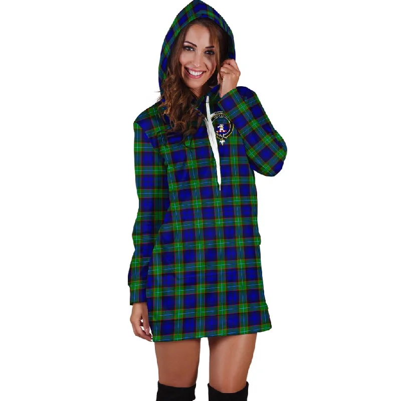 Best Seller Sempill Modern Tartan Hoodie Dress with Family Crest