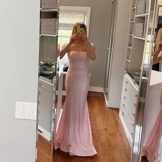 Flash Sale backless dressClassy Pink Mermaid Prom Dress,Pink Evening Dress Y5719