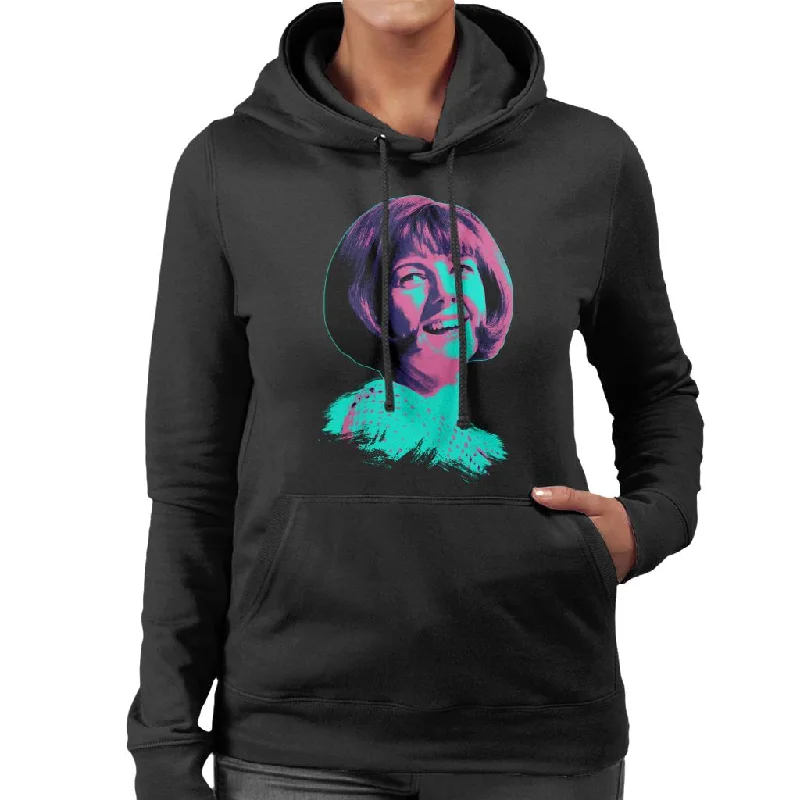 Deal Zone zip-up hooded sweatshirtTV Times Cilla Black 1964 Pop Art Stylised Women's Hooded Sweatshirt