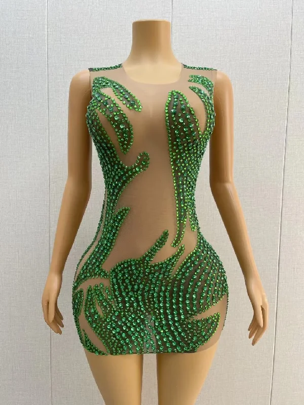 Markdown Madness boho dressGreen Rhinestones Sexy Nude Transparent DressBirthday Celebrate See Through Outfit EveningWomen's Performance Costume lvyi C191 Markdown Madness boho dressGreen Rhinestones Sexy Nude Transparent DressBirthday Celebrate See Through Outfit EveningWomen's Performance Costume lvyi C191