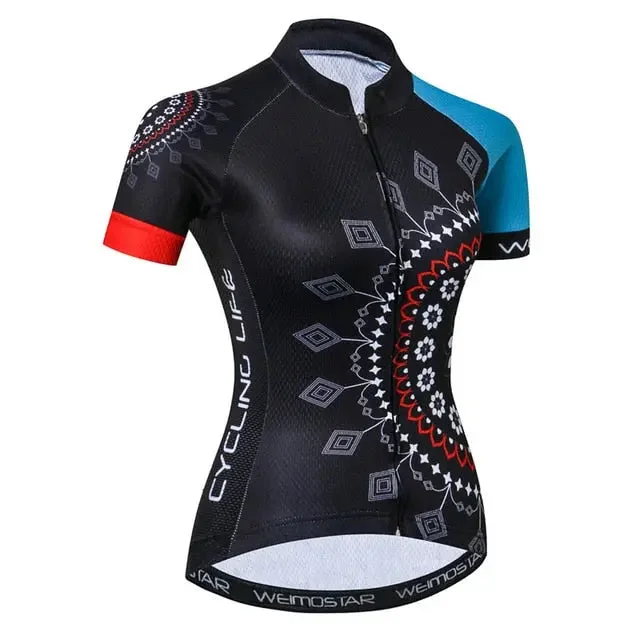 comfortable athletic sweatshirtGeometrix Women's Short Sleeve Cycling Jersey