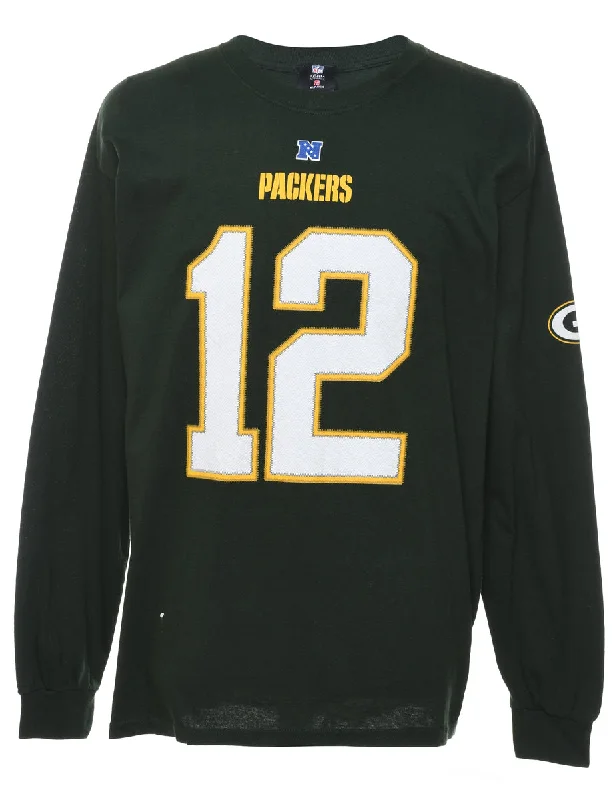 Price Buster elegant coatDark Green & Yellow NFL Sports T-shirt - L