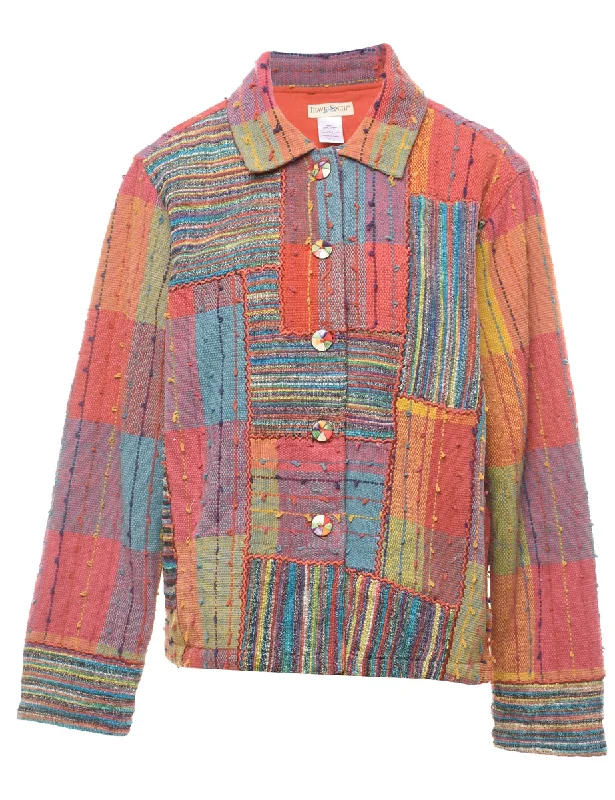 premium coatPatchwork Multi-Colour Tapestry Jacket - L