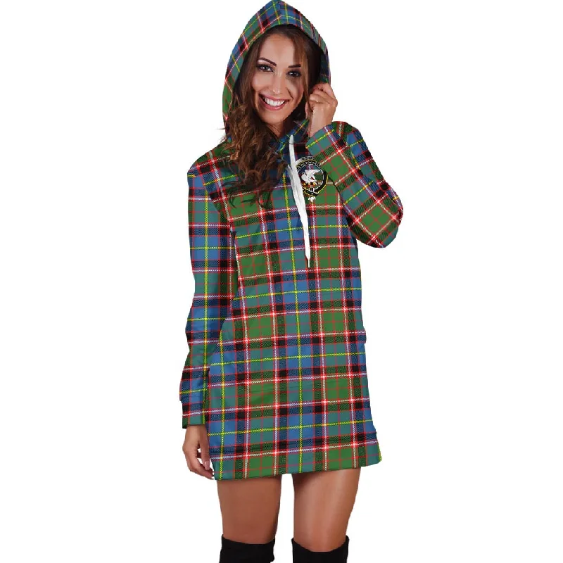 Anniversary Sale Norvel Tartan Hoodie Dress with Family Crest