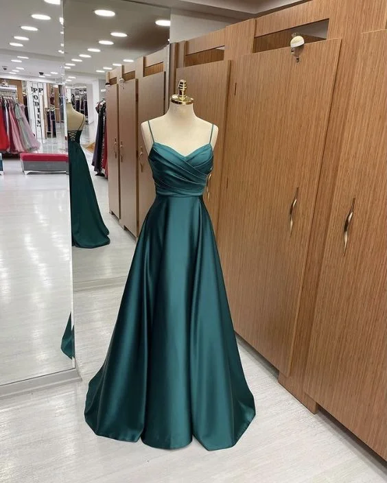 Best Deals stylish party dressCharming A-line Spaghetti Straps Prom Dress,Senior Prom Gown Y7065