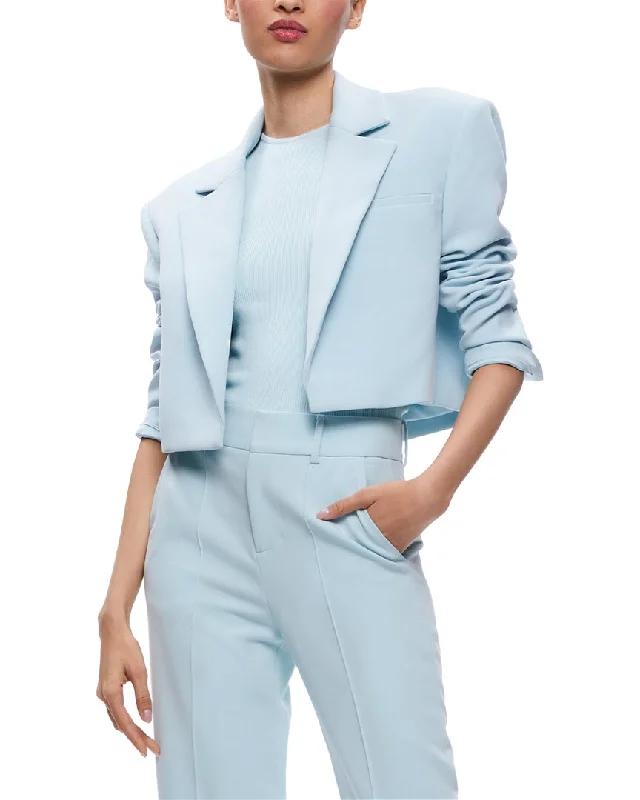 Clearance Items cozy fleece coatAlice + Olivia Shan Boxy Oversized Crop Blazer
