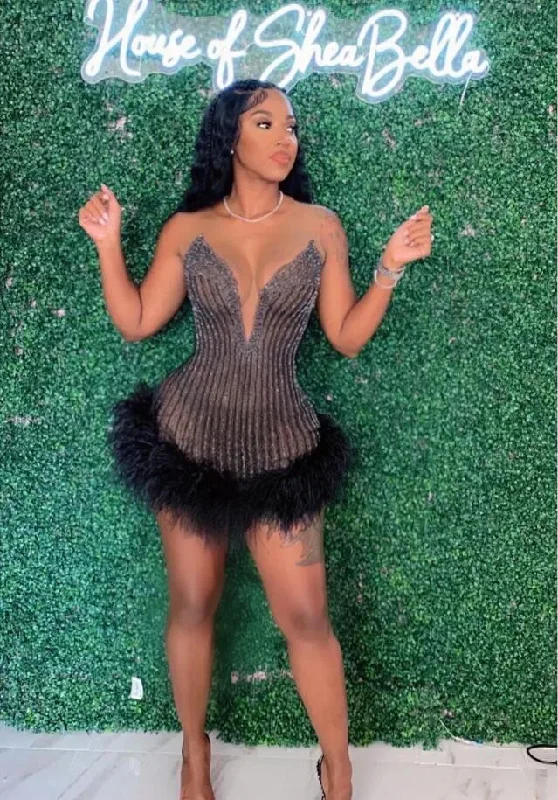 Must-Have Deals knit dressLuxury Sparkly Short Prom Homecoming Dresses Luxury Diamond Crystal Feather Black Girl Birthday Gala Gown vestidos de graduación Must-Have Deals knit dressLuxury Sparkly Short Prom Homecoming Dresses Luxury Diamond Crystal Feather Black Girl Birthday Gala Gown vestidos de graduación