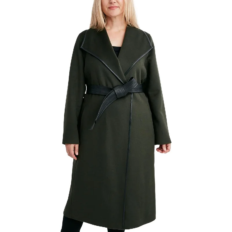 cozy fleece coatPlus Womens Wool Blend Long Trench Coat