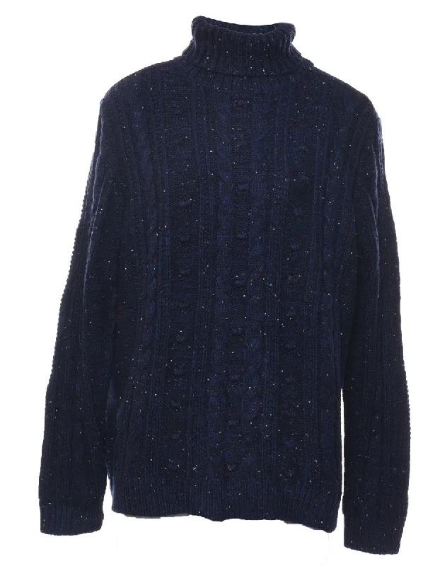 Price Cut urban street coatLand's End Navy Turtleneck Jumper - L