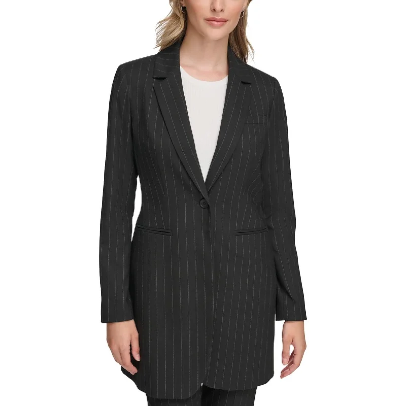Exclusive Online Offer contemporary trench coatWomens Stiped Business One-Button Blazer