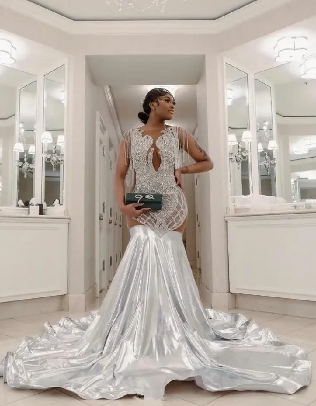 Big Discounts boho-chic dressIvy Silver Diamond Sparkly Evening Ceremony Party Dresses for Black Girl 2024 Luxury Crystal Sheer Prom Birthday Gala Dress Big Discounts boho-chic dressIvy Silver Diamond Sparkly Evening Ceremony Party Dresses for Black Girl 2024 Luxury Crystal Sheer Prom Birthday Gala Dress