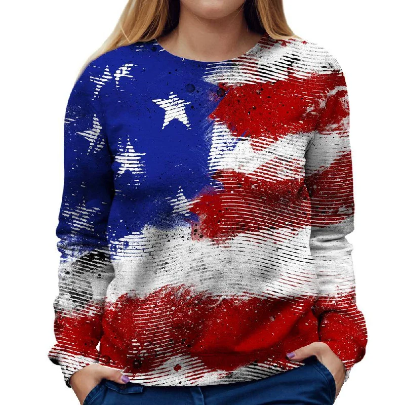 urban workout sweatshirtAmerican Flag Lines Womens Sweatshirt