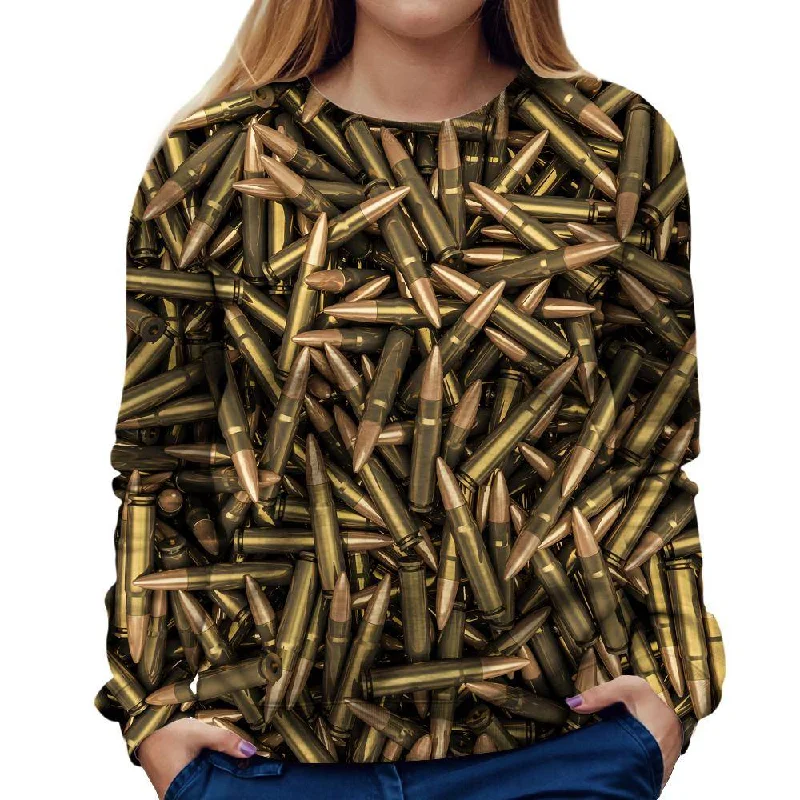 comfy workout sweatshirtRifle Bullets Womens Sweatshirt