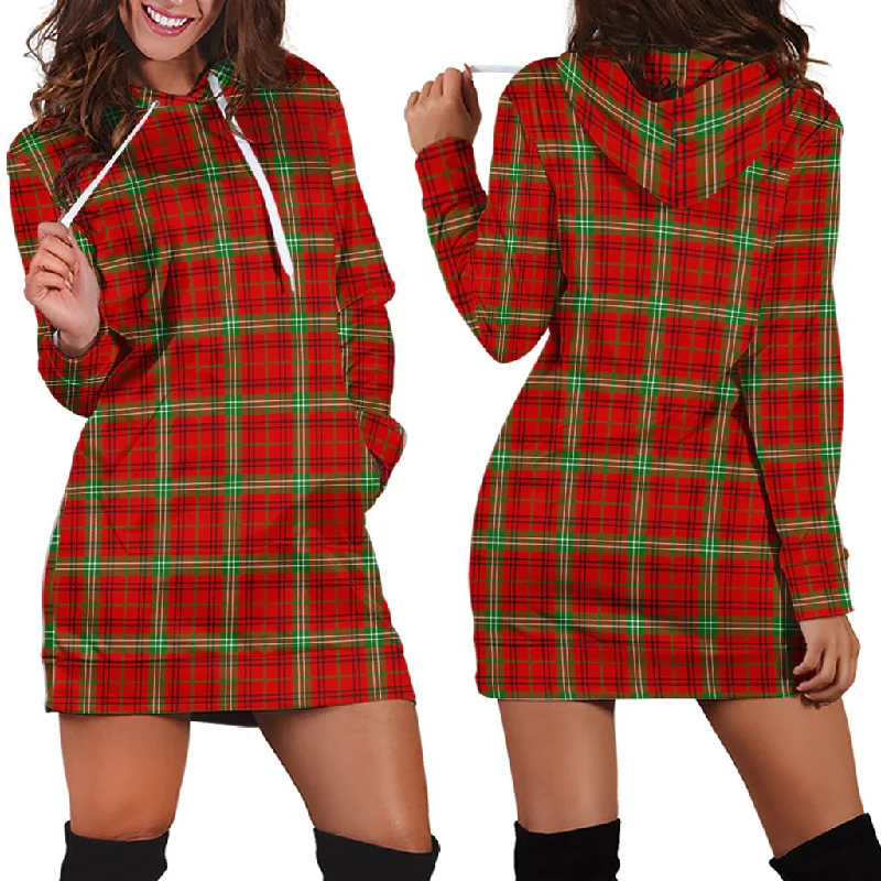 Great Deals Morrison Red Modern Tartan Hoodie Dress