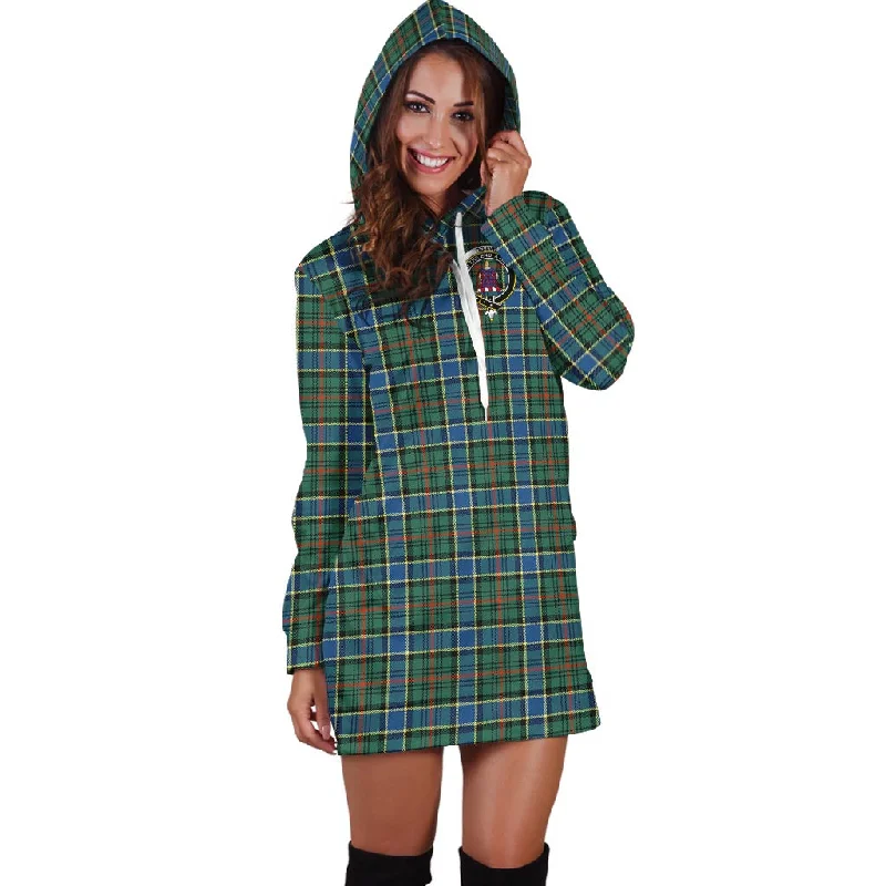 Warehouse Sale Ogilvie (Ogilvy) Hunting Ancient Tartan Hoodie Dress with Family Crest
