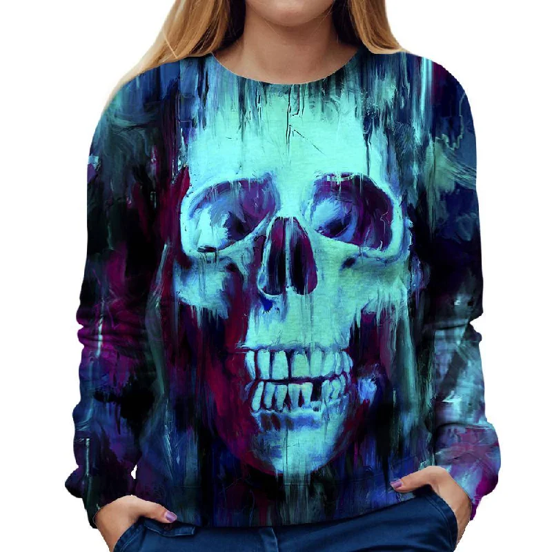 fitness lifestyle hoodiePainted Skull Womens Sweatshirt