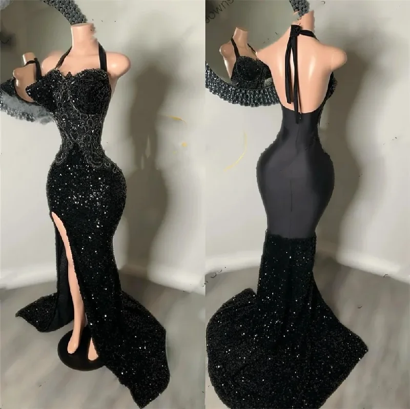Price Smash printed dressSexy Halter Neck Long Prom Dress For Black Girls 2024 Applique Birthday Party Dresses Sequined Evening Gown High Slit Robe De Ba Price Smash printed dressSexy Halter Neck Long Prom Dress For Black Girls 2024 Applique Birthday Party Dresses Sequined Evening Gown High Slit Robe De Ba