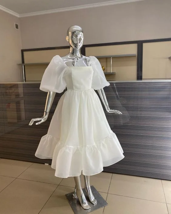 TIME-Limited Offer floral dressRetro Style Square Neckline A-line Prom Dress With Puff Sleeves Y6869 TIME-Limited Offer floral dressRetro Style Square Neckline A-line Prom Dress With Puff Sleeves Y6869