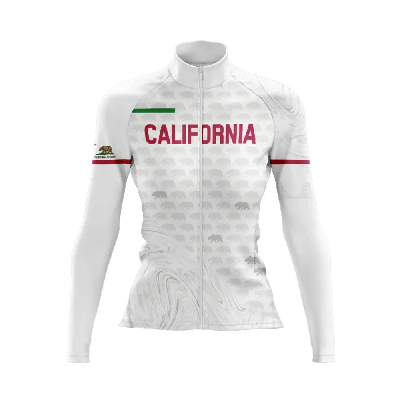 Huge Discounts streetwear gym sweatshirtWomen's California Long Sleeve Cycling Jersey