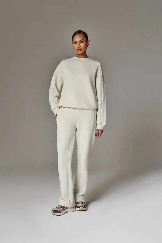 Overstock Sale cool workout sweatshirtLAUNDERED CLASSICS SEAM DETAIL SWEATSHIRT - ECRU