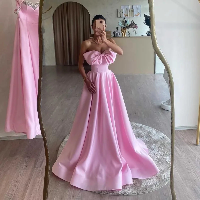 Lowest Prices fitted dressLovely Pink Bow Long Prom Dresses 2024 Couture Sweetheart A Line Women Birthday Dress Lace-up Simple Formal Party Gowns Custom Lowest Prices fitted dressLovely Pink Bow Long Prom Dresses 2024 Couture Sweetheart A Line Women Birthday Dress Lace-up Simple Formal Party Gowns Custom
