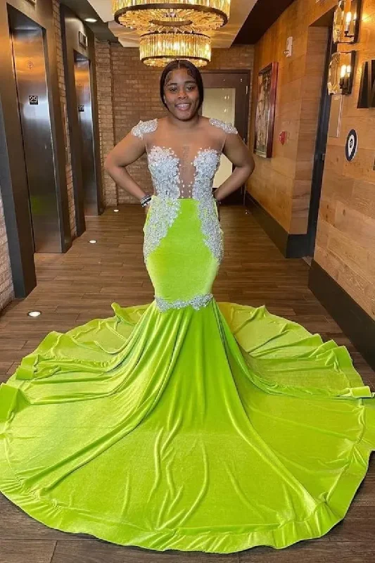 Clearance Event boho-chic dressGreen African American Prom Dresses Mermaid Cap Sleeves Velvet Appliques Black Girls Nigeria Robe De Soiree Evening Dress Gown Clearance Event boho-chic dressGreen African American Prom Dresses Mermaid Cap Sleeves Velvet Appliques Black Girls Nigeria Robe De Soiree Evening Dress Gown