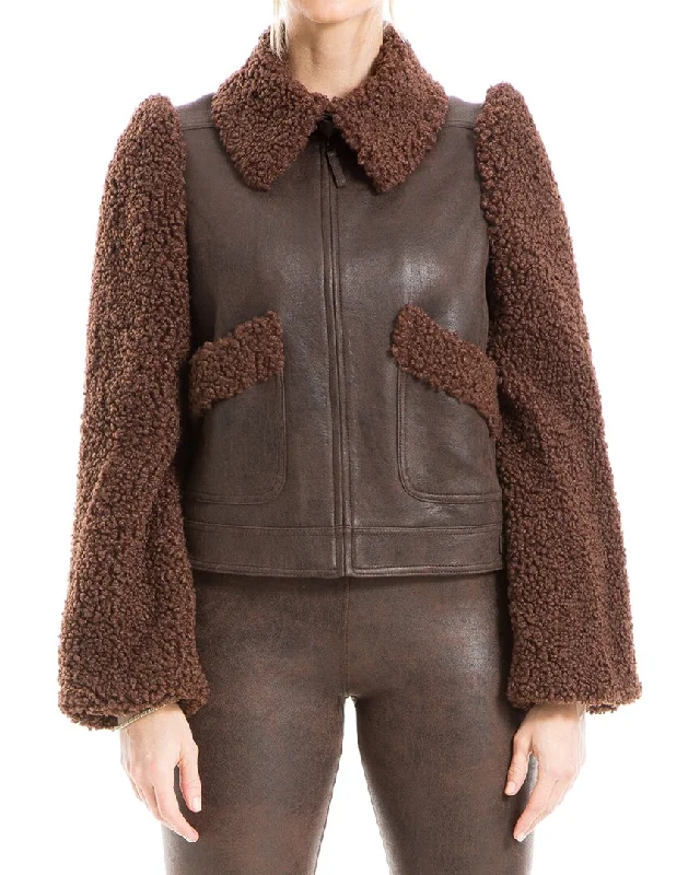 Weekend Deal lightweight winter coatMax Studio Leatherette Jacket