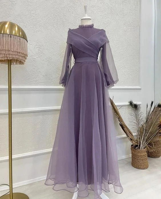 Price Reduction vintage-inspired dressModest Purple A-line Long Sleeves Prom Dress,Muslim Prom Gown Y6749 Price Reduction vintage-inspired dressModest Purple A-line Long Sleeves Prom Dress,Muslim Prom Gown Y6749