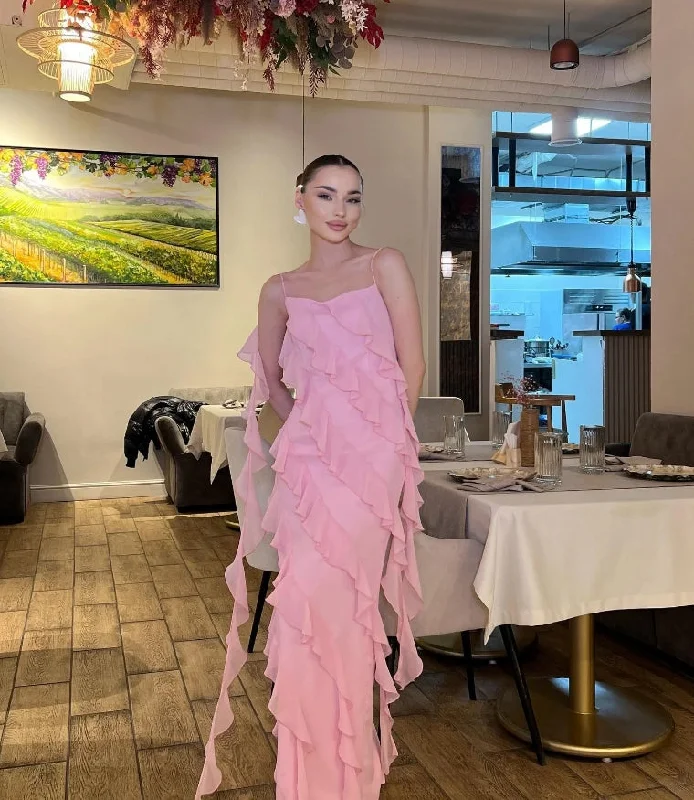 Big Discounts summer floral dressFormal Ruffled Evening Dresses Spaghetti Strap Prom Dress Sexy Beach Dress Long Saudi Arabia Women dresses for formal occasions Big Discounts summer floral dressFormal Ruffled Evening Dresses Spaghetti Strap Prom Dress Sexy Beach Dress Long Saudi Arabia Women dresses for formal occasions