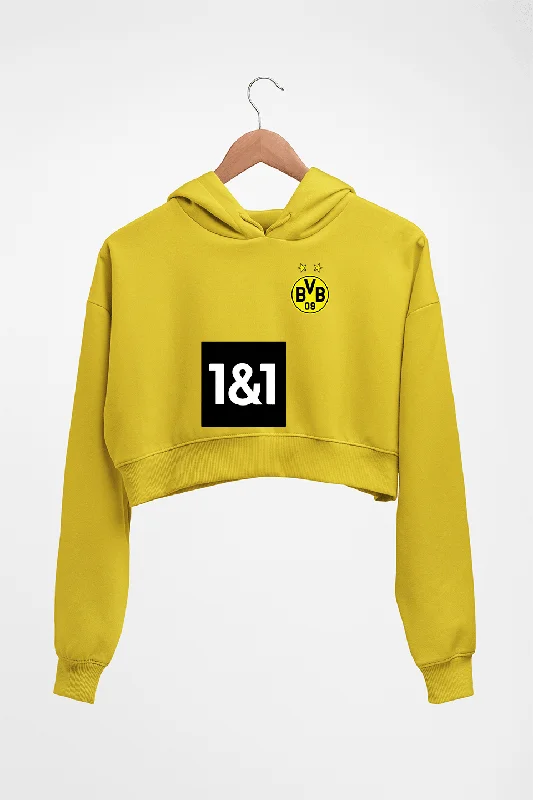Instant Discount casual zip-up sweatshirtBorussia Dortmund 2021-22 Crop HOODIE FOR WOMEN Instant Discount casual zip-up sweatshirtBorussia Dortmund 2021-22 Crop HOODIE FOR WOMEN