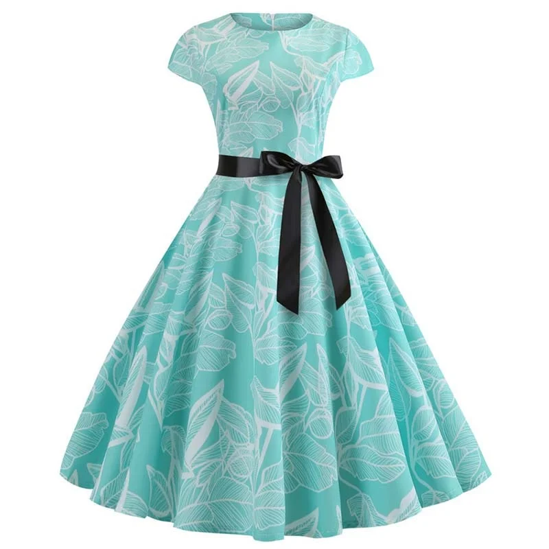 Special Price casual midi dressBerriesJam - Floral Print Retro Vintage Casual Party Dress