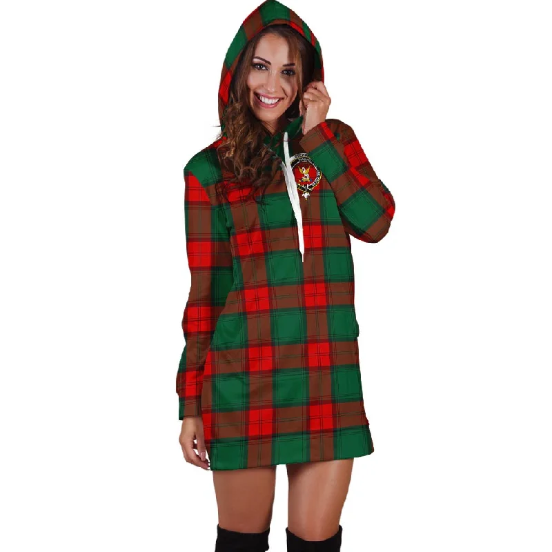 Amazing Deals Stewart Atholl Modern Tartan Hoodie Dress with Family Crest