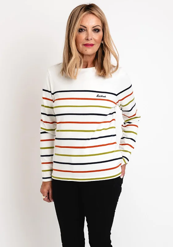 The Best Prices premium hoodieBarbour Womens Hawkins Striped Light Sweater, White Multi The Best Prices premium hoodieBarbour Womens Hawkins Striped Light Sweater, White Multi