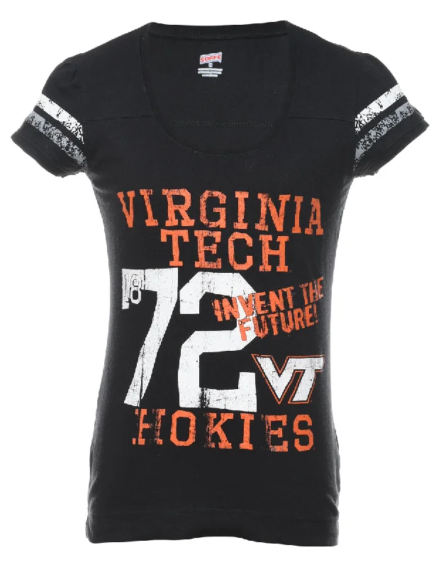 Extra Savings oversized puffer coatVirginia Tech Hokies Football Black, Orange & White Sports T-shirt - S