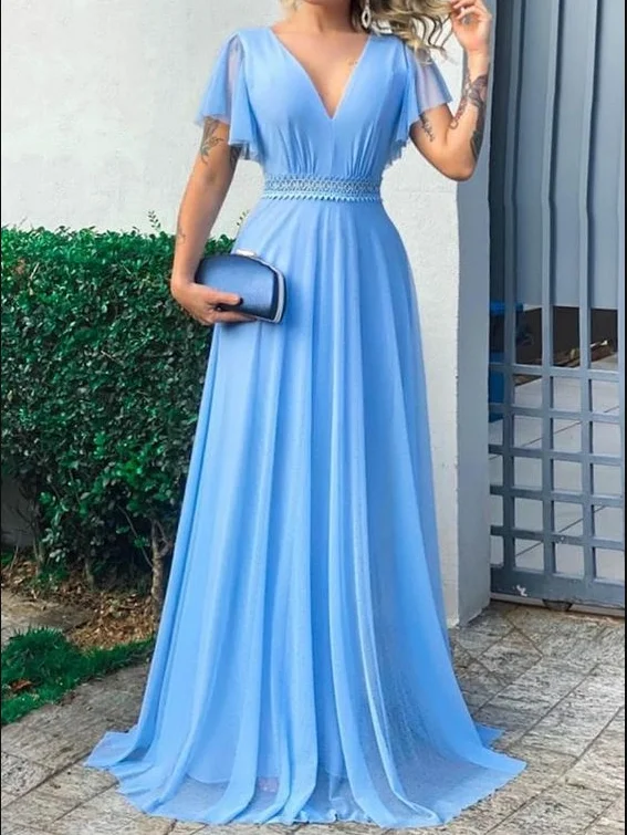 Mega Sale long-sleeve floral dressCharming Blue A-line Prom Dress,Blue Evening Dress Y5775 Mega Sale long-sleeve floral dressCharming Blue A-line Prom Dress,Blue Evening Dress Y5775