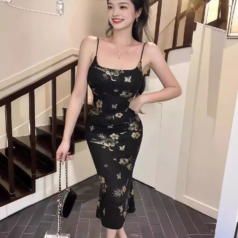 New Markdowns fitted cocktail dressSocialite Style Temperament Sexy Sling Dress Women New Markdowns fitted cocktail dressSocialite Style Temperament Sexy Sling Dress Women