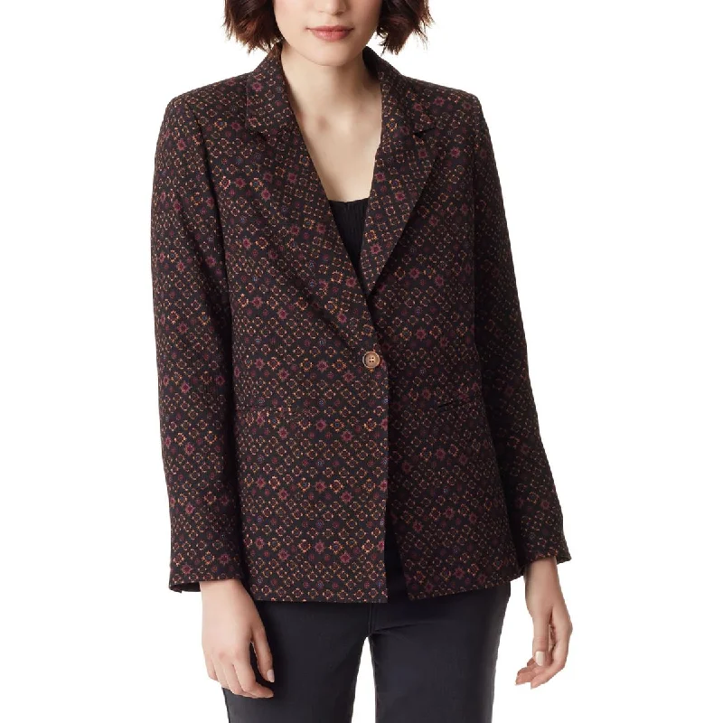 Value Deals fashionable outerwearWomens Printed Office One-Button Blazer
