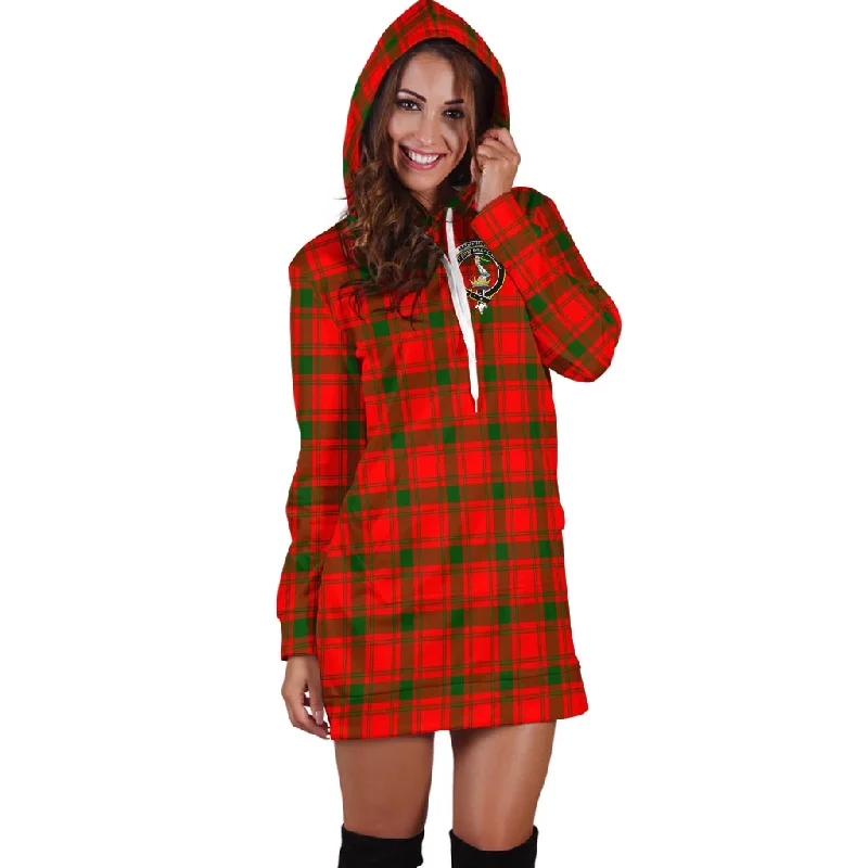 Limited Edition MacQuarrie Modern Tartan Hoodie Dress with Family Crest