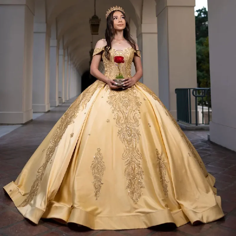 Final Sale classic fit-and-flare dressGolden Quinceanera Dress Princess Sweet 15 16 Years Birthday Party Gown Gift Long Puffy Skirt Off Shoulde Formal Pageant Final Sale classic fit-and-flare dressGolden Quinceanera Dress Princess Sweet 15 16 Years Birthday Party Gown Gift Long Puffy Skirt Off Shoulde Formal Pageant