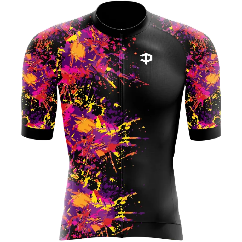 The Best Prices warm workout hoodieSplatter Short Sleeve Cycling Jersey