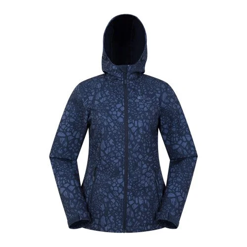 cold weather coatMountain Warehouse Womens/Ladies Exodus Giraffe Print Water Resistant Soft Shell Jacket